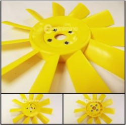Yellow 11 Blade Plastic Fan