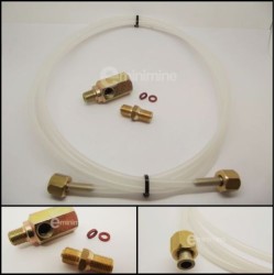 Oil Pressure Gauge Kit INC Nylon Pipe T-Piece Adaptor