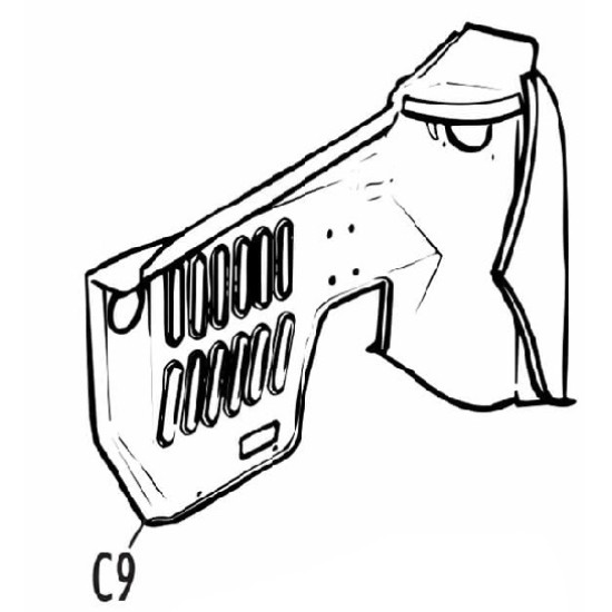 Inner Wing Complete Assembly, LH, 'Valance' - C9