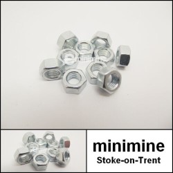 5/16 UNF Plain Nut Zinc Plated Steel x 10