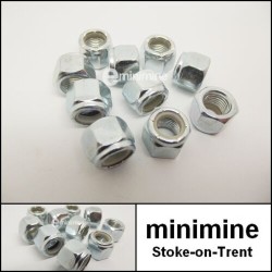 7/16 UNF Imperial Nyloc Nut Zinc Plated Steel x 10 nylon lock