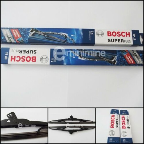 11" BOSCH Wiper Blade PAIR Black For The Hooked Type Arm