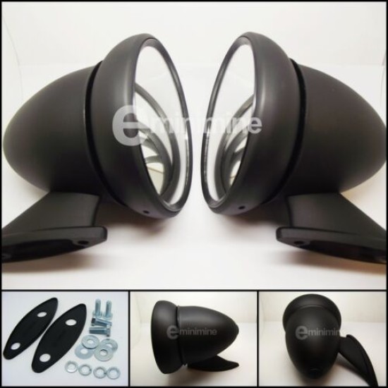 Wing Mirror Black Bullet Racing PAIR