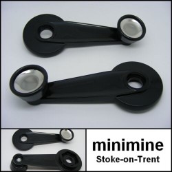 Window Winder Handle Pair Black