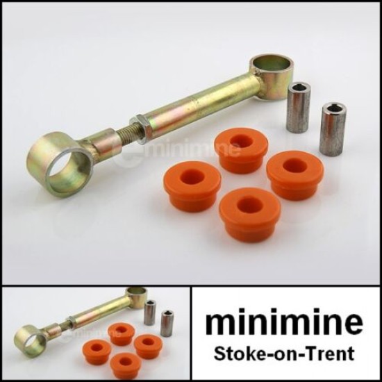 Adjustable Engine Steady Bar Kit with ORANGE Polyflex Bushes