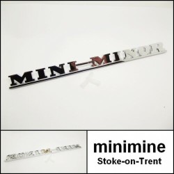 Chrome Mini Minor Rear Boot Badge MK1 INC. Grommets