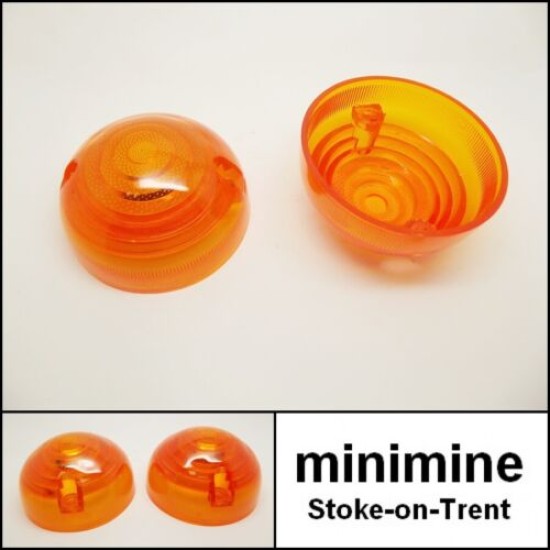 Front Indicator Unit Replacement Plastic Lens PAIR Amber 1986-2000