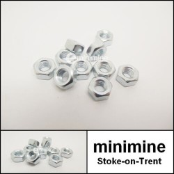 1/4 UNF Plain Nut Zinc Plated Steel x 10