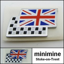 Union Jack Flag Chequered Badge