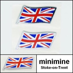 Genuine Union Jack Flag Badge PAIR