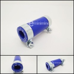 Blue Silicone Bypass Hose and Clips