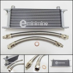 Oil Cooler 13 Row Kit INCLUDING BRAIDED Hoses 