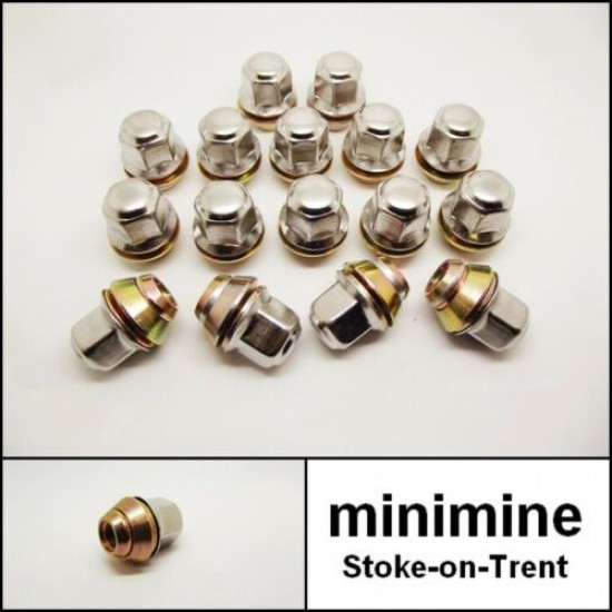 Wheel Nut x 16 For Genuine Rover Cooper Wheel & Sportspack