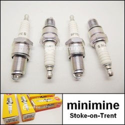 NGK Spark Plugs Set Of 4 BP7ES For FAST ROAD USE Not Injection