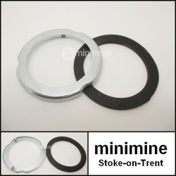 Petrol Tank Sender Unit Retaining Ring Clip & Rubber Seal